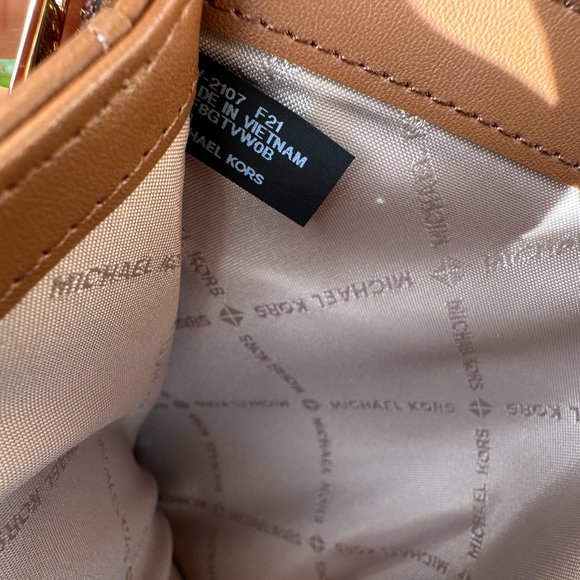 Michael Kors Jet Set Large Front Pocket Tote Bag + Double Zip Wallet MK Brown - Picture 16 of 16